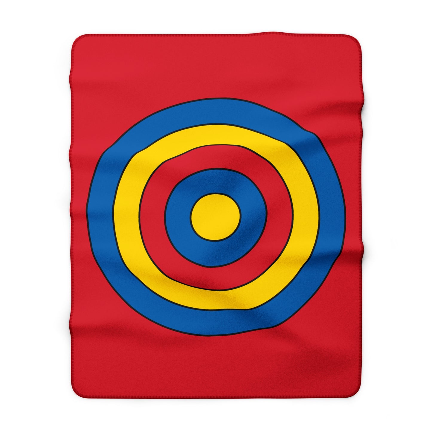 Mongolia Retro Target Blanket Throw