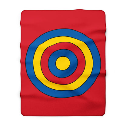Mongolia Retro Target Blanket Throw