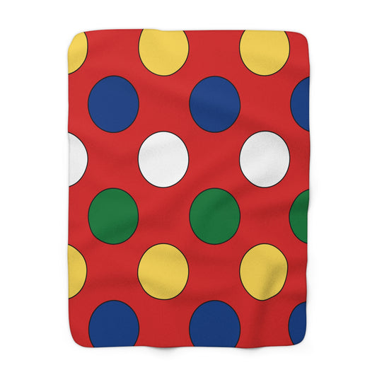Seychelles Retro Polka Dots Blanket Throw