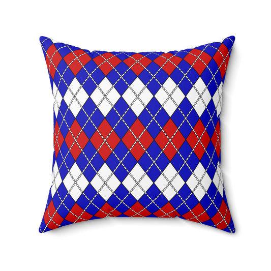 Slovenia Retro Argyle Cushion Pillow