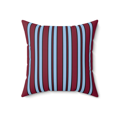 Claret, Blue Retro Stripe Cushion Pillow