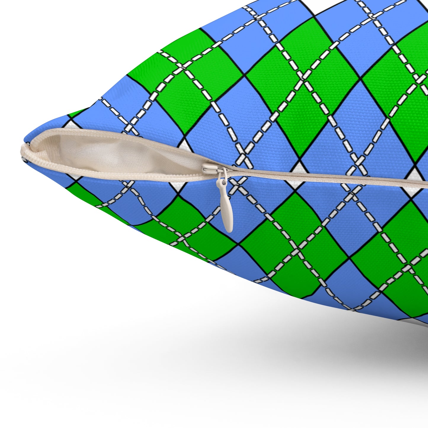 Djibouti Retro Argyle Cushion Pillow