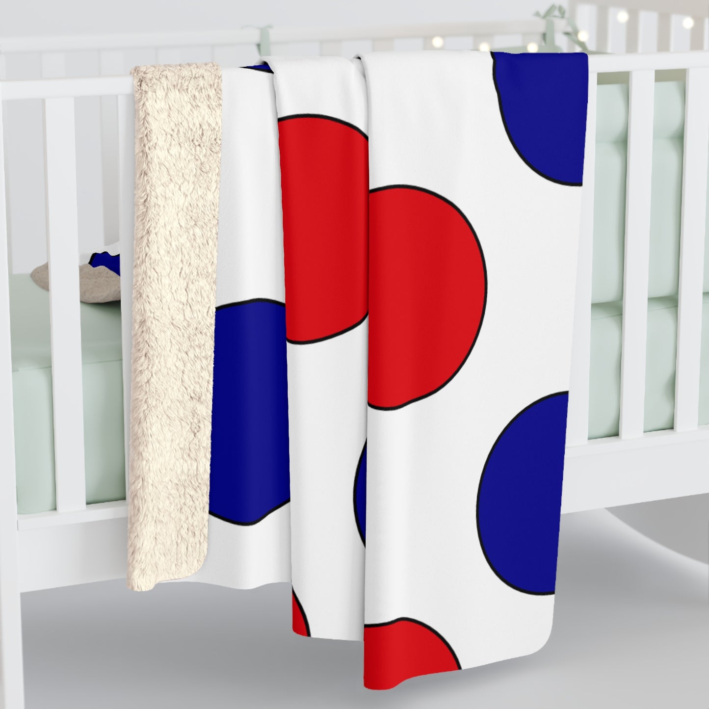 Saint Martin Retro Polka Dots Blanket Throw
