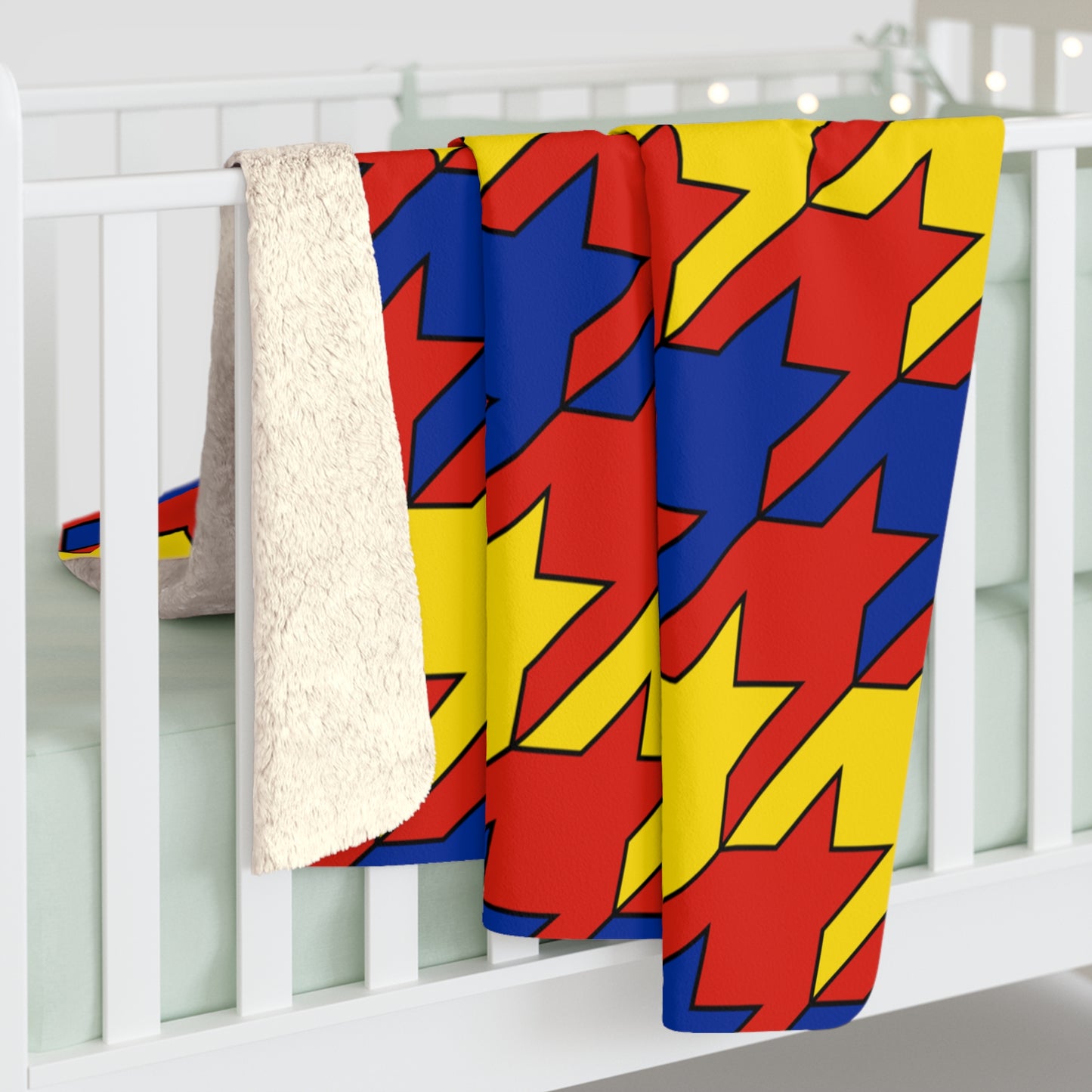 Romania Retro Houndstooth Blanket Throw