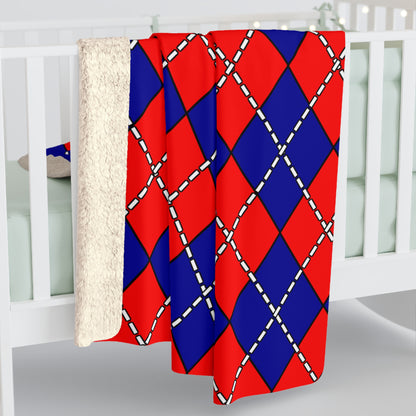 Taiwan Retro Argyle Blanket Throw