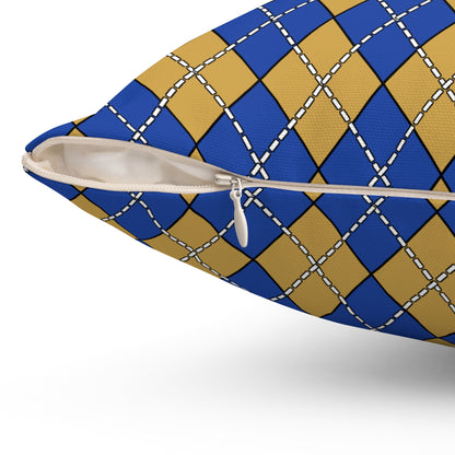 Kosovo Retro Argyle Cushion Pillow