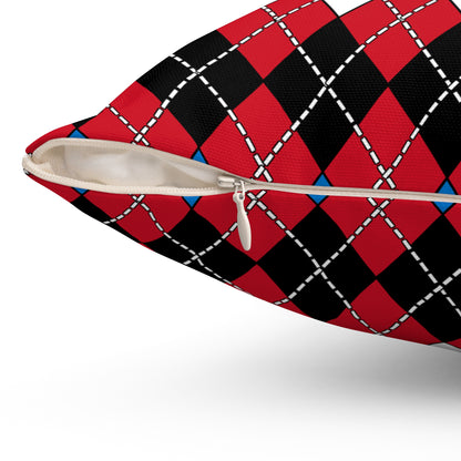 Antigua And Barbuda Retro Argyle Cushion Pillow