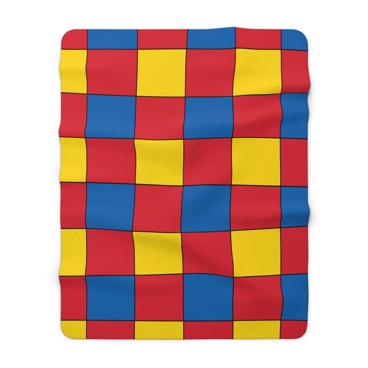 Mongolia Retro Check Blanket Throw