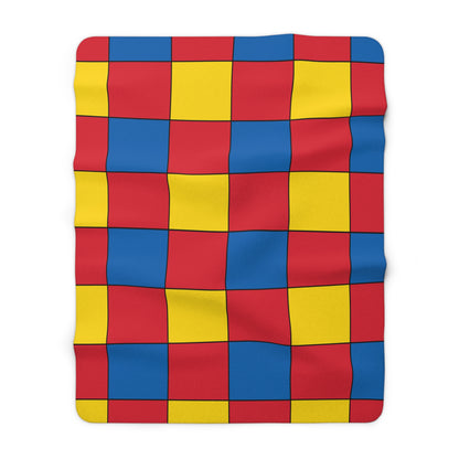 Mongolia Retro Check Blanket Throw