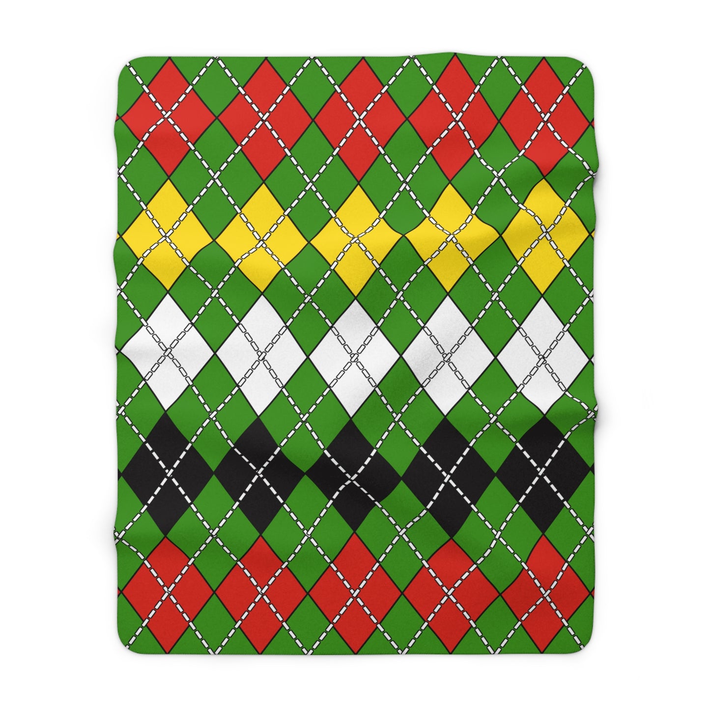 Guyana Retro Argyle Blanket Throw