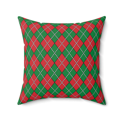 Turkmenistan Retro Argyle Cushion Pillow