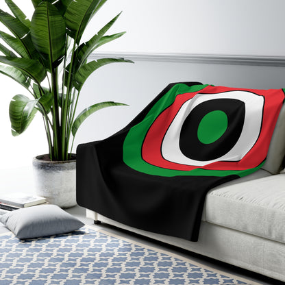 Palestine Retro Target Blanket Throw