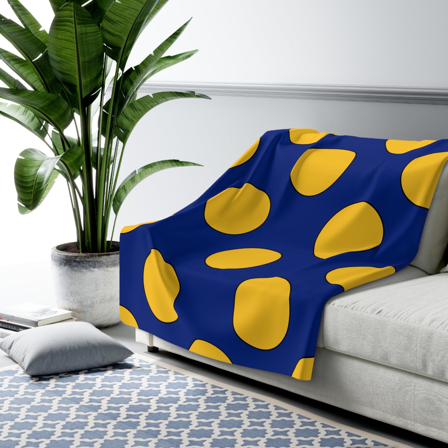 Barbados Retro Polka Dots Blanket Throw