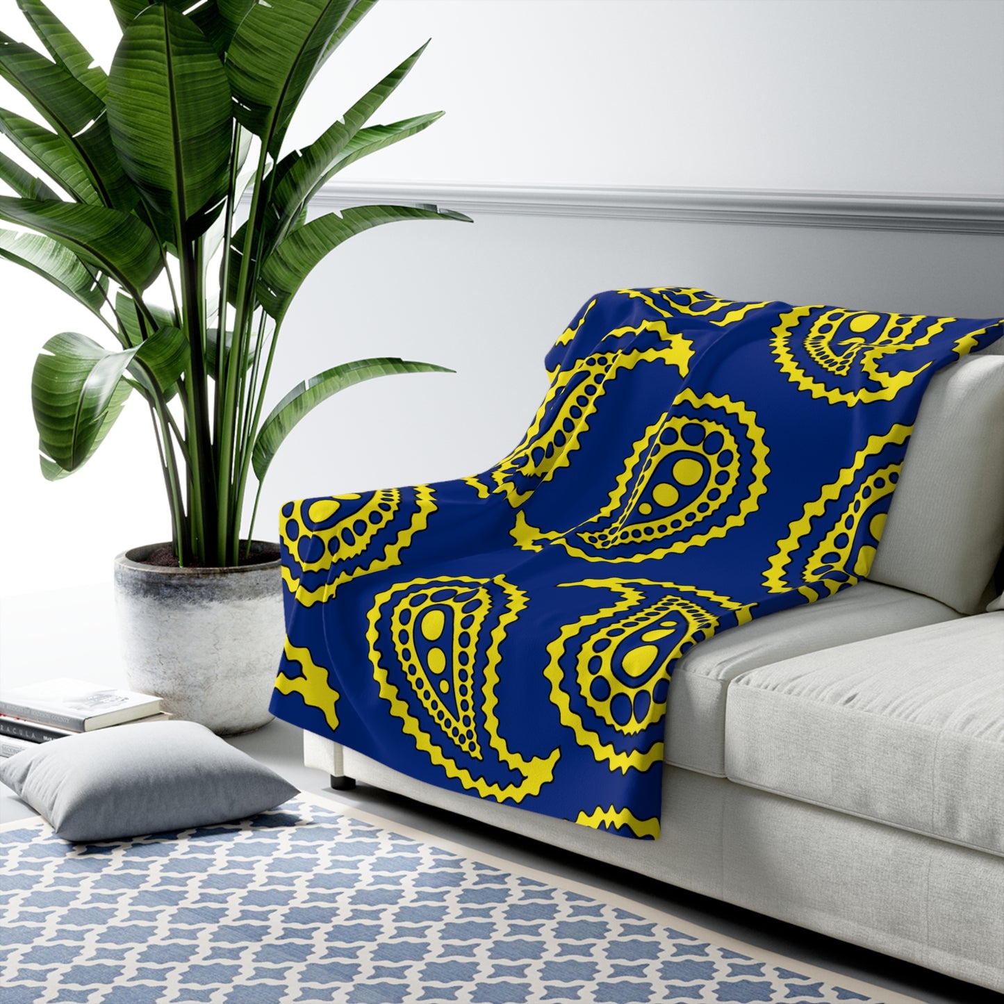 Curacao Retro Paisley Blanket Throw