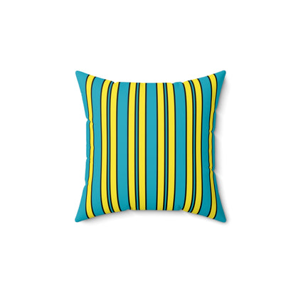 Kazakhstan Retro Stripes Cushion Pillow