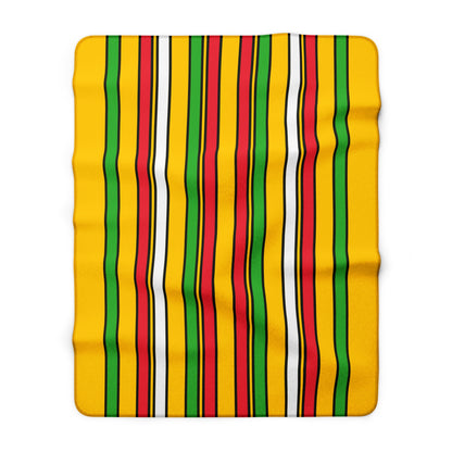 Myanmar Retro Stripes Blanket Throw