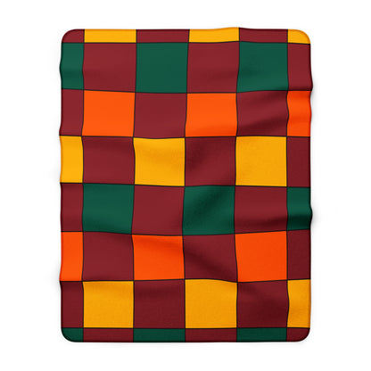 Sri Lanka Retro Check Blanket Throw