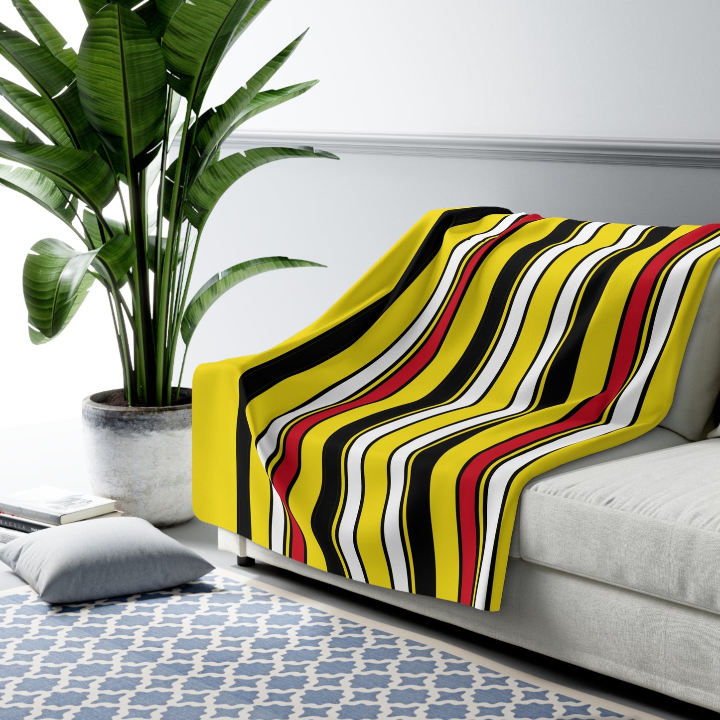 Brunei Darussalam Retro Stripes Blanket Throw