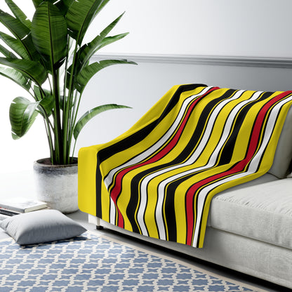 Brunei Darussalam Retro Stripes Blanket Throw