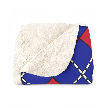 Haiti Retro Argyle Blanket Throw