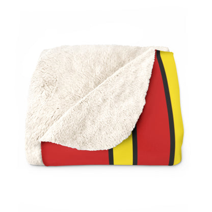 North Macedonia Retro Stripes Blanket Throw