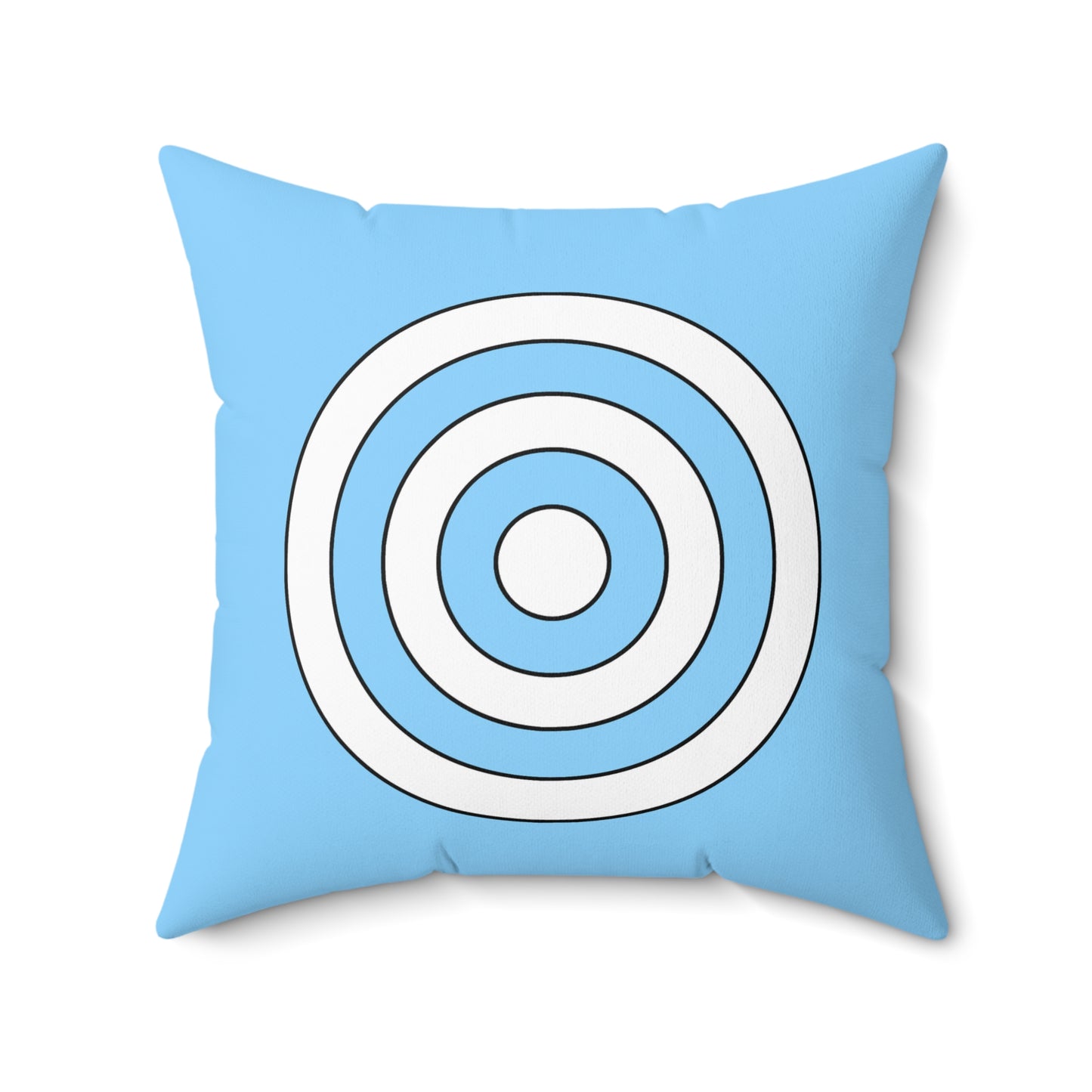Light Blue, White Retro Target Cushion Pillow