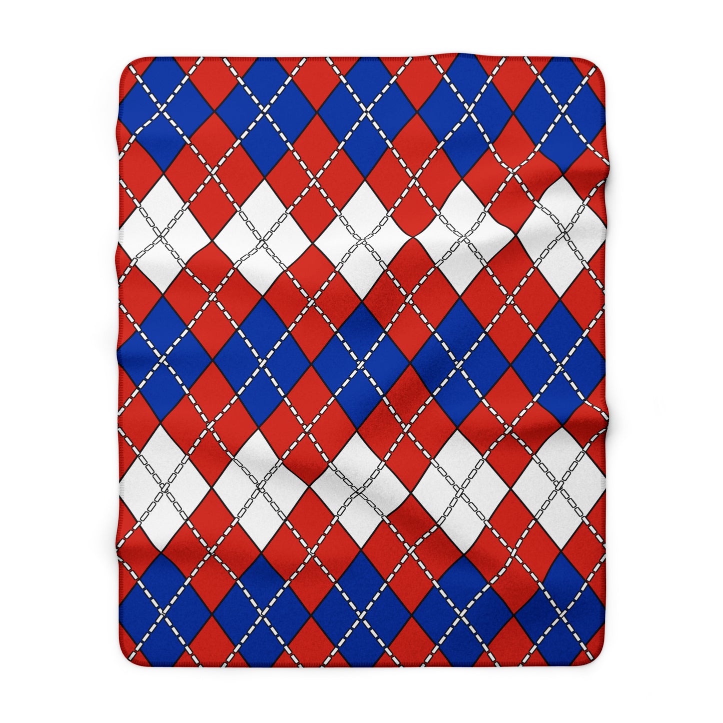 Paraguay Retro Argyle Blanket Throw