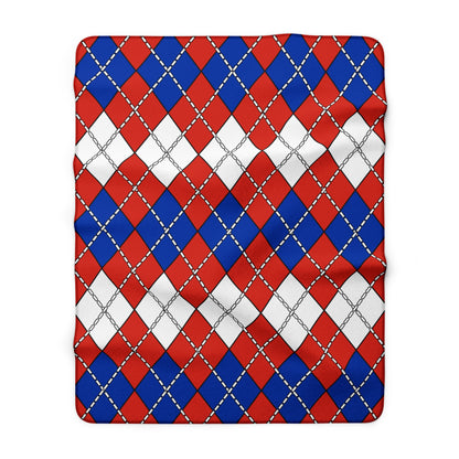 Paraguay Retro Argyle Blanket Throw