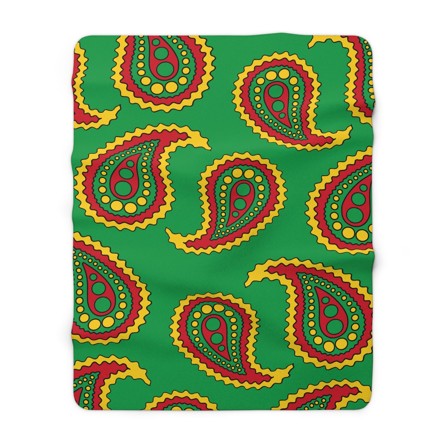 Guinea Bissau Retro Paisley Blanket Throw