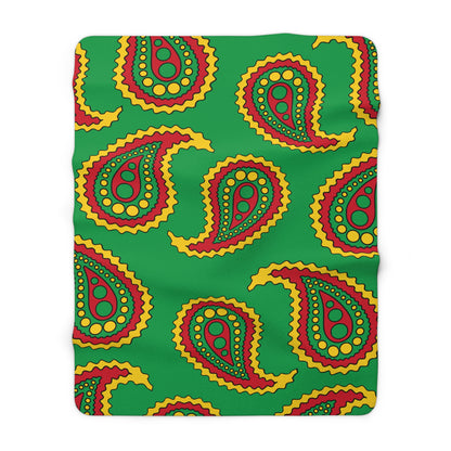 Guinea Bissau Retro Paisley Blanket Throw