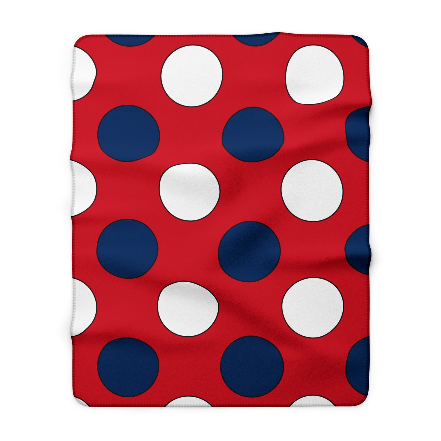 Dominican Republic Retro Polka Dots Blanket Throw