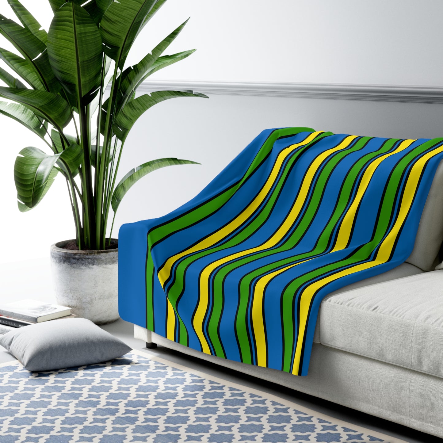 Gabon Retro Stripes Blanket Throw