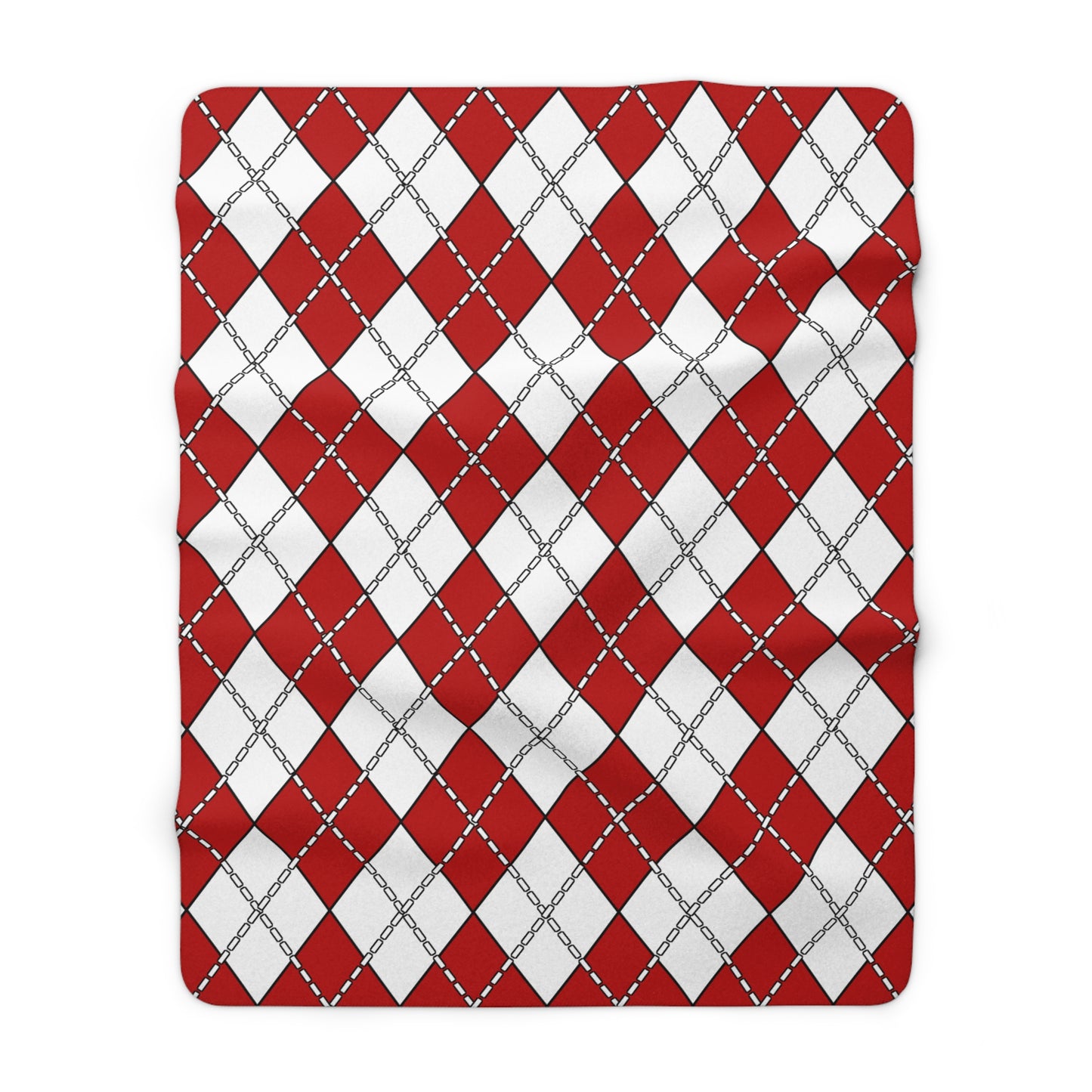 Isle Of Man Retro Argyle Blanket Throw