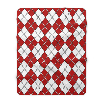 Isle Of Man Retro Argyle Blanket Throw