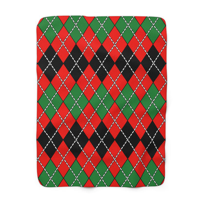 Malawi Retro Argyle Blanket Throw