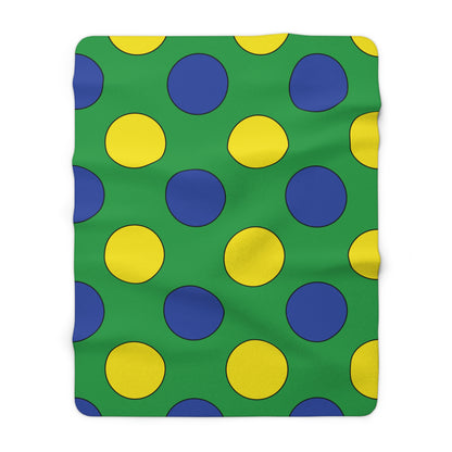 Brazil Retro Polka Dots Blanket Throw