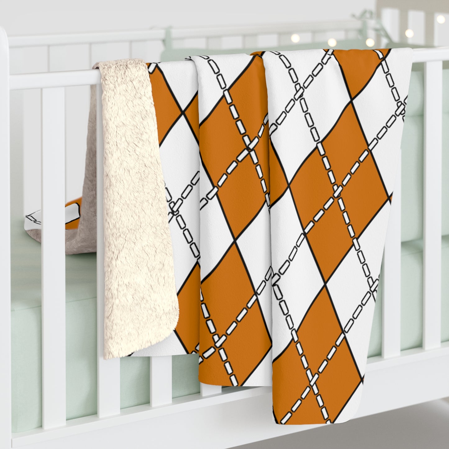 Cyprus Retro Argyle Blanket Throw