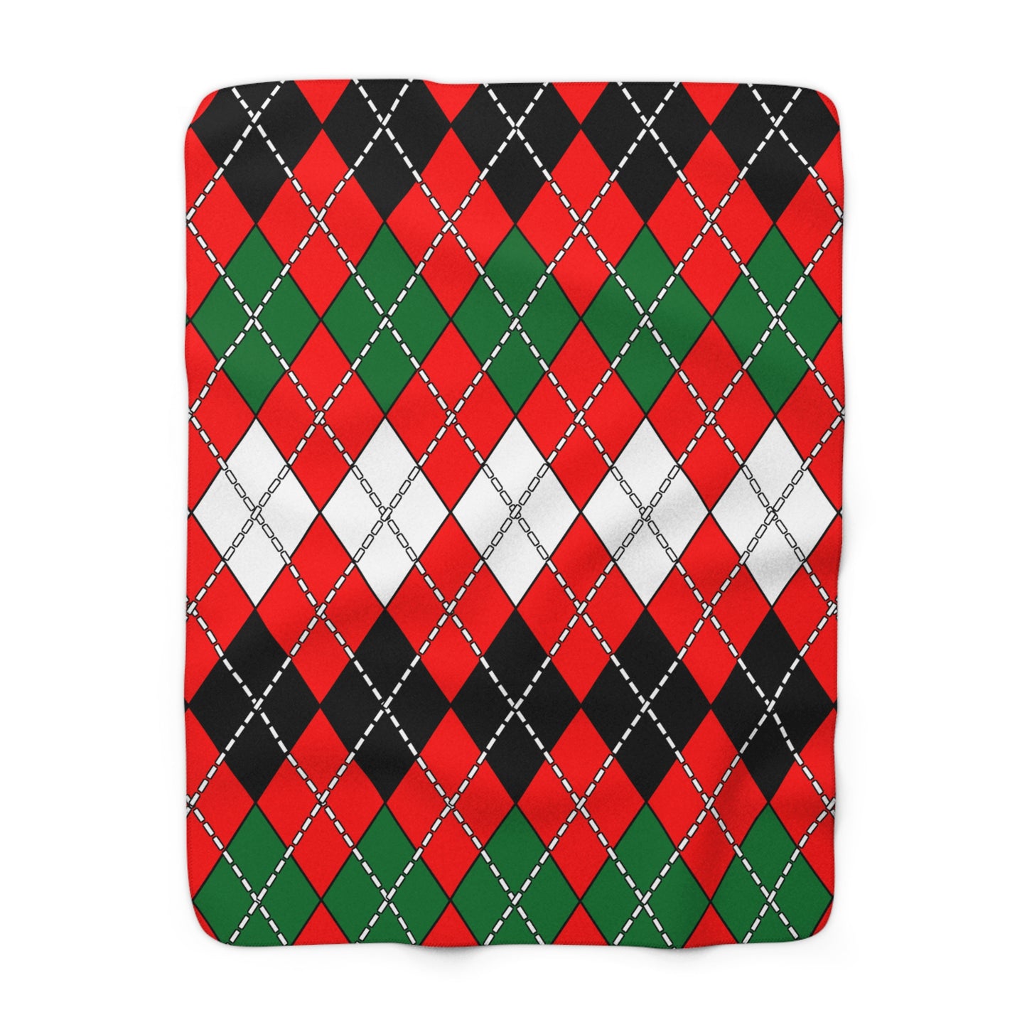 United Arab Emirates Retro Argyle Blanket Throw