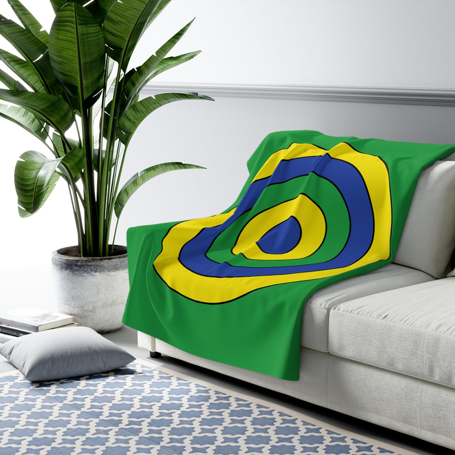 Brazil Retro Target Blanket Throw