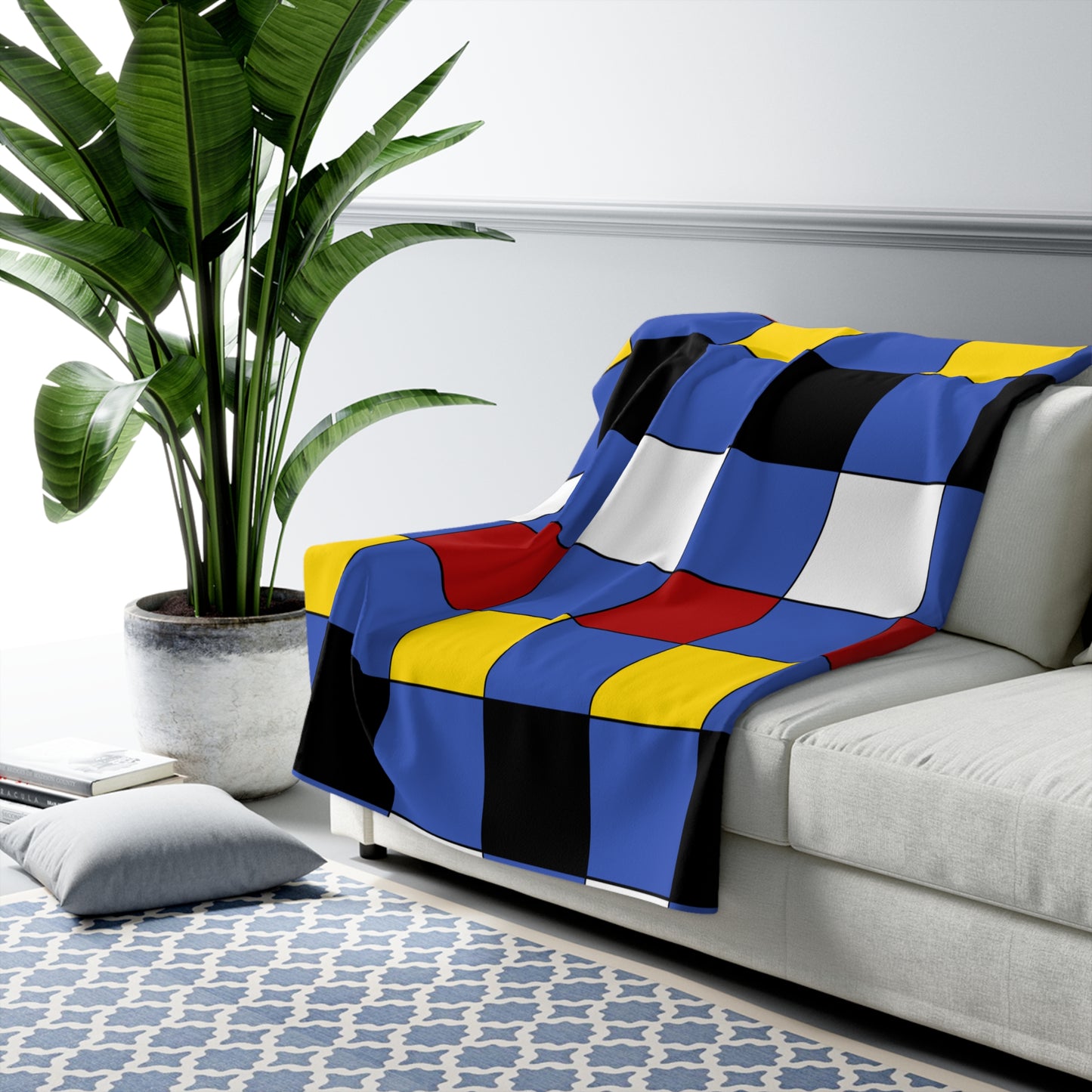 Eswatini Retro Check Blanket Throw