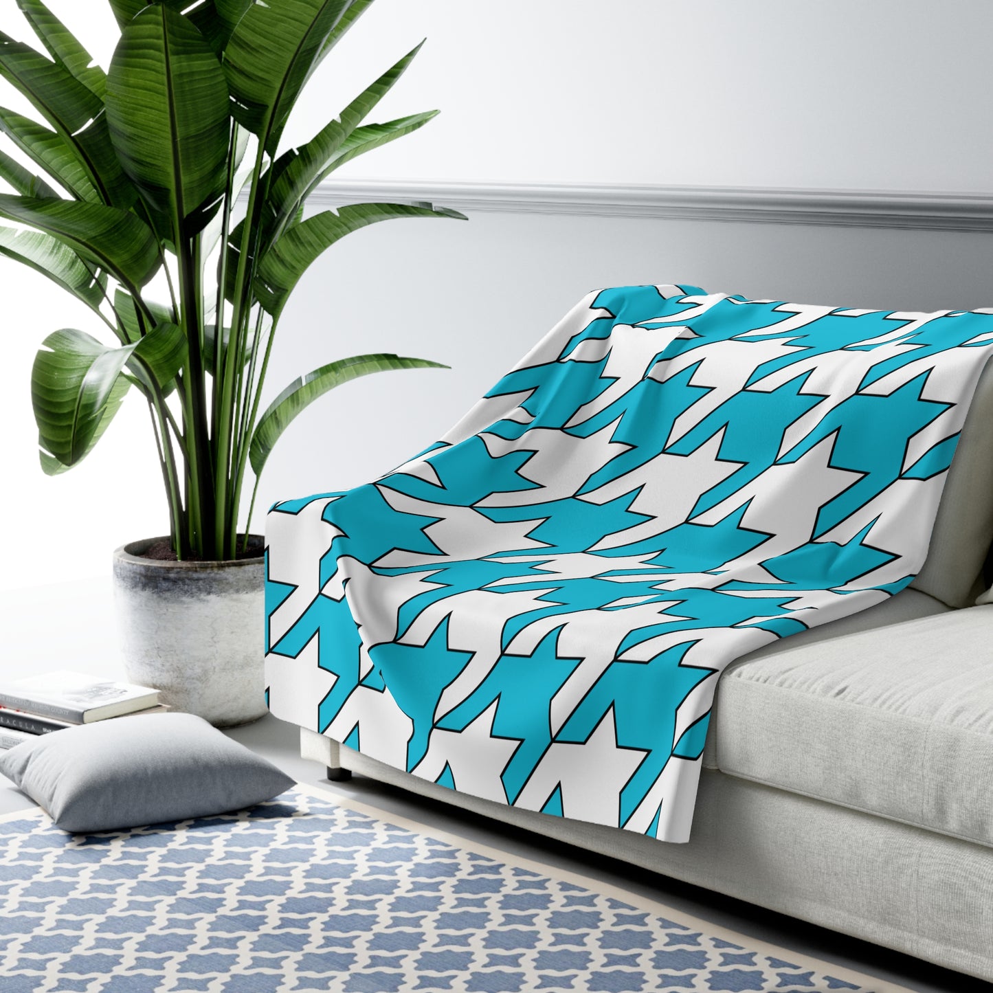 Honduras Retro Houndstooth Blanket Throw