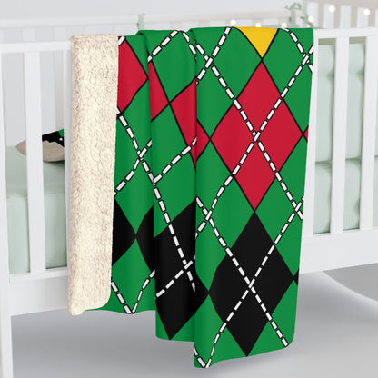 Vanuatu Retro Argyle Blanket Throw