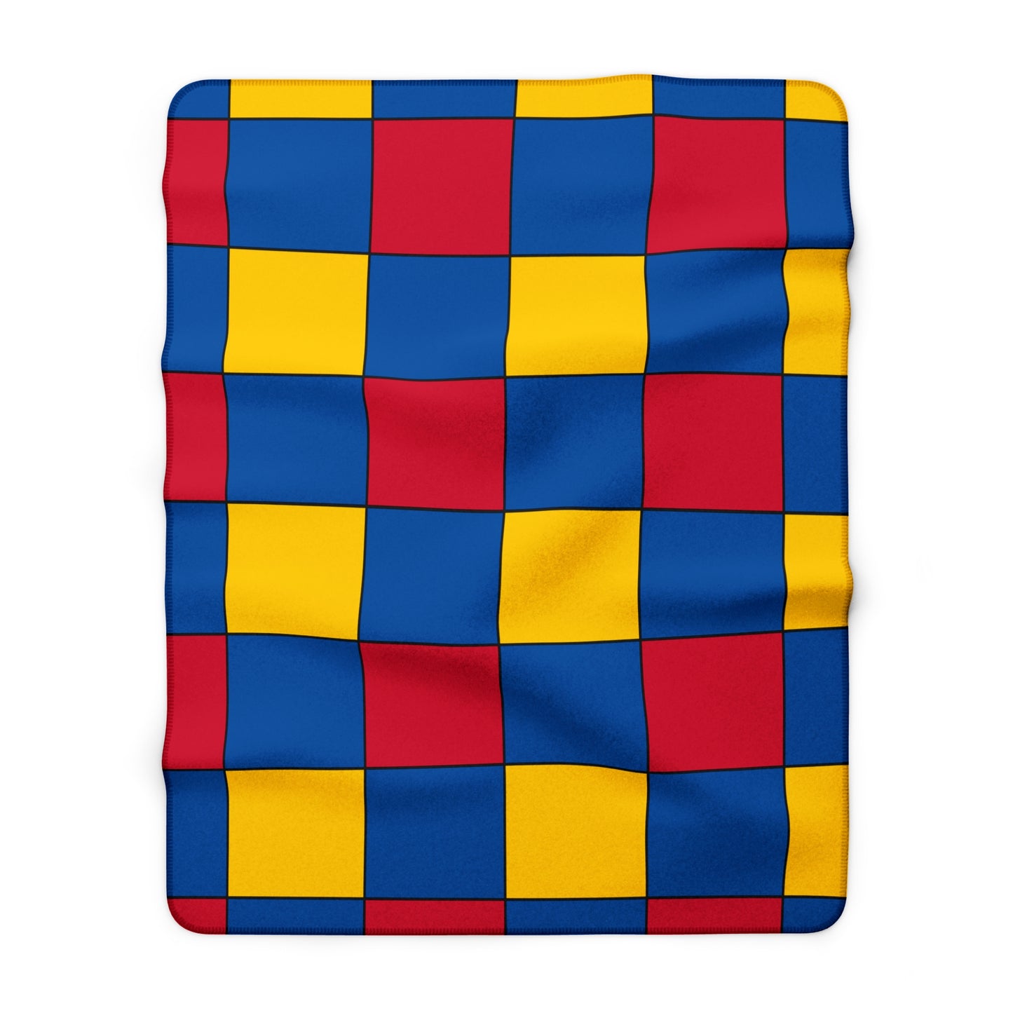 Aland Islands Retro Check Blanket Throw