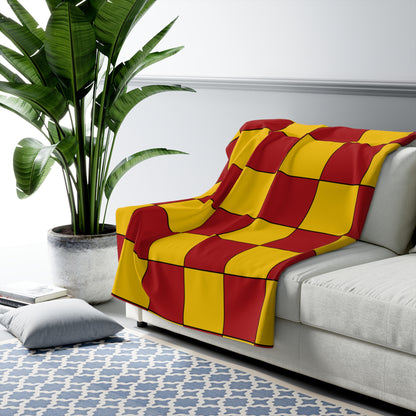 Spain Retro Check Blanket Throw