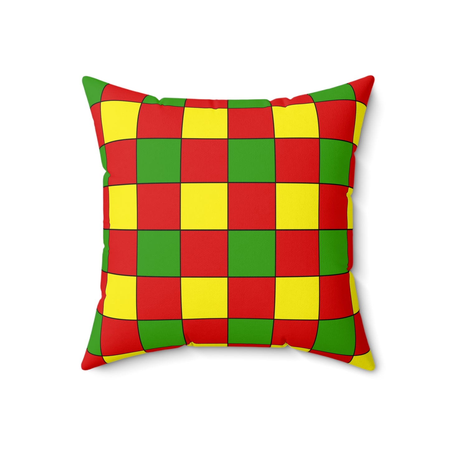 Burkina Faso Retro Check Cushion Pillow