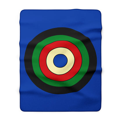 South Sudan Retro Target Blanket Throw