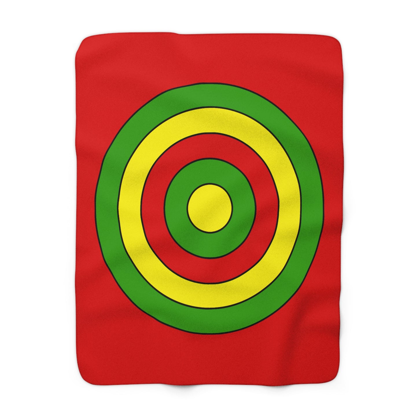 Burkina Faso Retro Target Blanket Throw