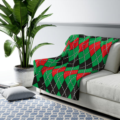 Martinique Retro Argyle Blanket Throw