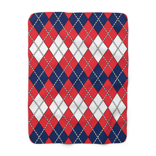 Norway Retro Argyle Blanket Throw