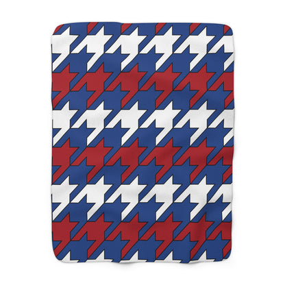Caribbean Netherlands Retro Houndstooth Blanket Throw